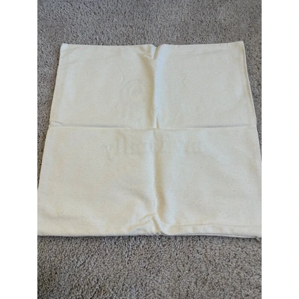 Thirty One NEW Love My Family Canvas Pillow Cover NO pillow included Cream Color
